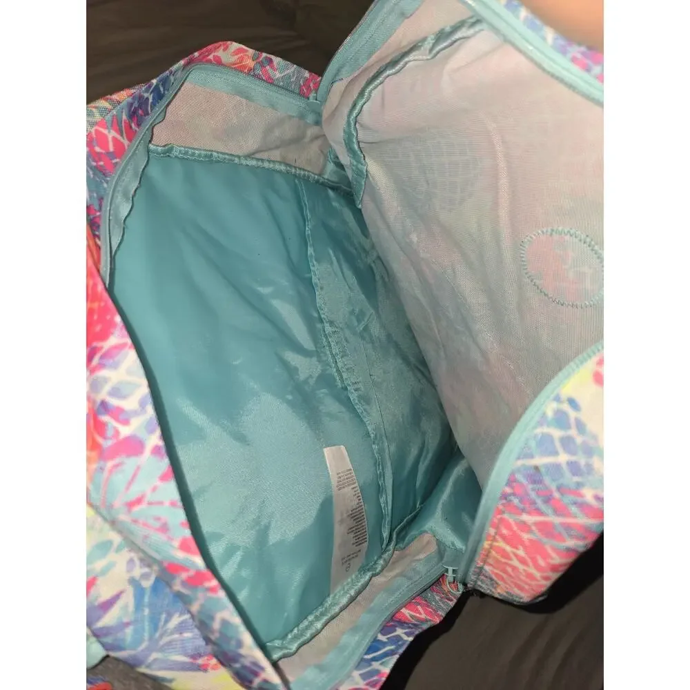 Hurley Backpack Large Pineapple Tropical Multicolor Pink Teal School Travel Bag
